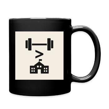 Strength Over School Emblem - Full Colour Mug - black - Right