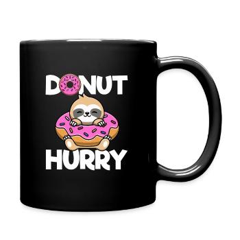 Donut Hurry Sloth Doughnut - Full Colour Mug - black - Right