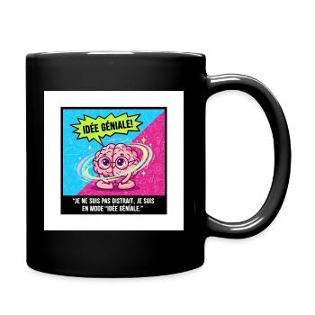 Geniale Idee Brain Pop - Tasse einfarbig - Schwarz - Rechts
