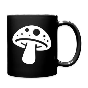 Icône de champignon - Mug uni - noir - Droite