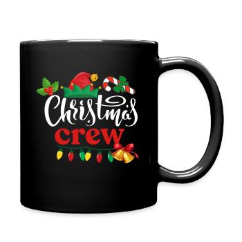 Weihnachts-Crew - Tasse einfarbig - Schwarz - Rechts