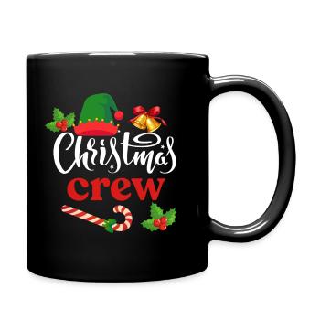 Weihnachts-Crew - Tasse einfarbig - Schwarz - Rechts