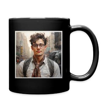 Indie Street Portrait Glasses - Full Colour Mug - black - Right
