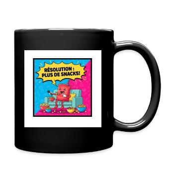 Popcorn Zeichnung Snack Party - Tasse einfarbig - Schwarz - Rechts