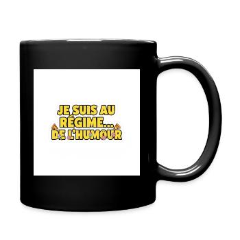 Ich mache eine humorvolle Diät - Tasse einfarbig - Schwarz - Rechts