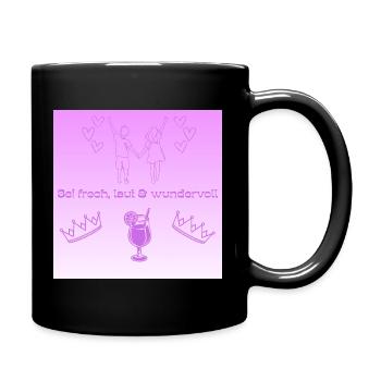 Sei frei laut und wunderVOLL - Tasse einfarbig - Schwarz - Rechts