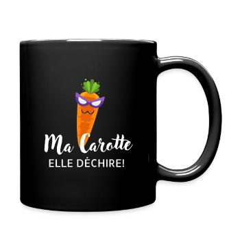 Maskierte Karotten-Rishes - Tasse einfarbig - Schwarz - Rechts