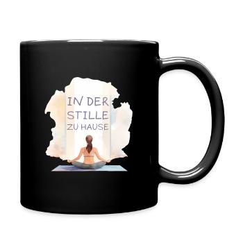 En silence à la maison Yoga Design - Mug uni - noir - Droite