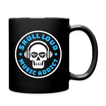 Crâne Skull Loud – Music Addict - Full Colour Mug - black - Right