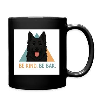 Be Kind Be Bak Dog Design - Full Colour Mug - black - Right