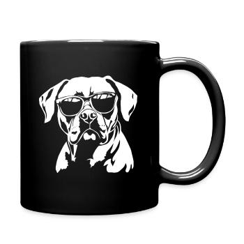 Boxer Dog Sunglasses - Full Colour Mug - black - Right