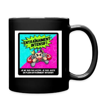 Intensives Gamer-Training - Tasse einfarbig - Schwarz - Rechts