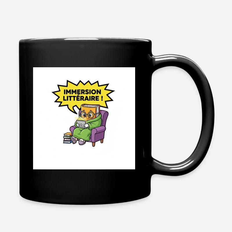 Colorful Literary Immersion - Full Colour Mug - black