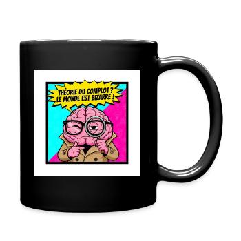Verschwörungstheorie seltsame Welt - Tasse einfarbig - Schwarz - Rechts