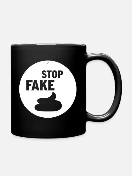 STOP FAKE - Full Colour Mug - black