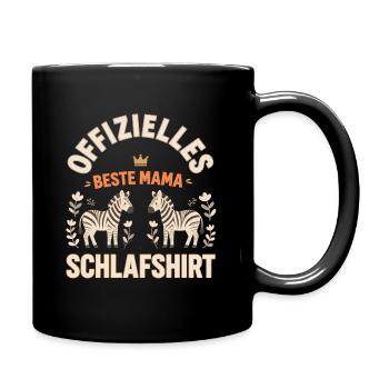 Best Mom Zebra Sleep Shirt Morning Grouch Gift - Full Colour Mug - black - Right