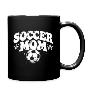 Fußball Vintage Mama Retro Spieltag Jugendbekleidu - Tasse einfarbig - Schwarz - Rechts