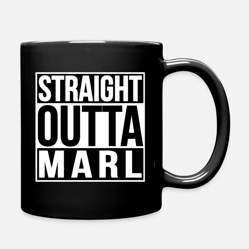 Straight Outta Marl - Tasse einfarbig - Schwarz