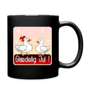 Frohe Weihnachten Weihnachtsgans - Tasse einfarbig - Schwarz - Rechts