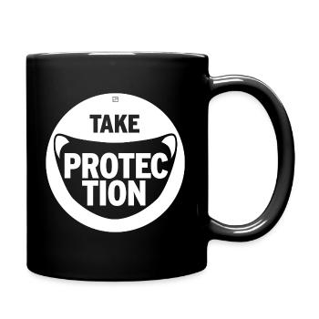 TAKE PROTECTION - Tasse einfarbig - Schwarz - Rechts