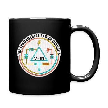 Geschenk für Elektroingenieur, Lustige Schaltkreise Shirt - Tasse einfarbig - Schwarz - Rechts