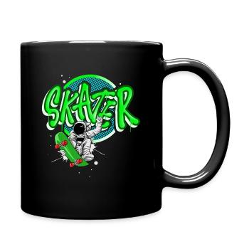 Skateboard Astronaut - Full Colour Mug - black - Right