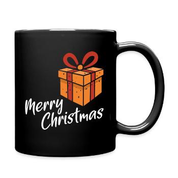 Merry Christmas Gift Design - Tasse einfarbig - Schwarz - Rechts