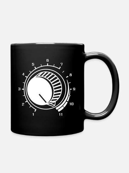 Volume, Turn It Up, Volume, Music, Party, DJ Sound - Full Colour Mug - black