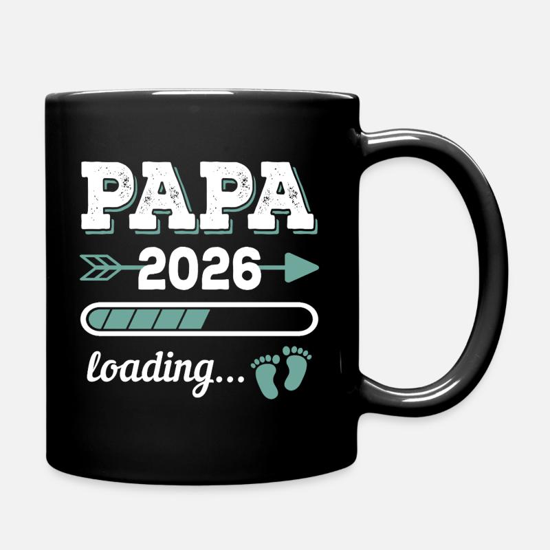 Papa 2026 Loading Werdender Vater Geschenkidee - Tasse einfarbig - Schwarz