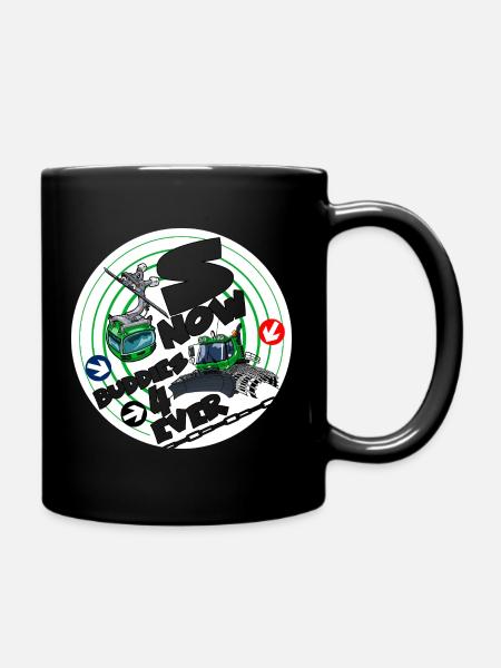 1423-snow_buddies_groen - Full Colour Mug - black