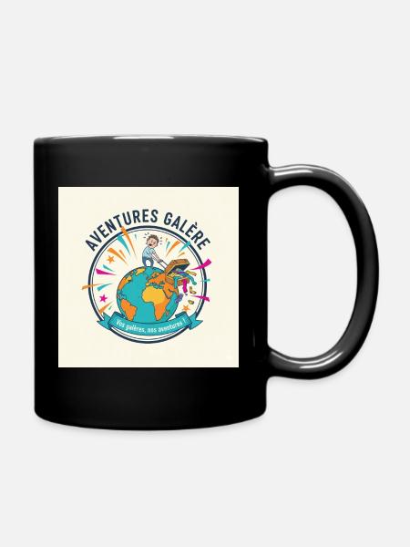 Adventures Galley World in Aktion - Tasse einfarbig - Schwarz