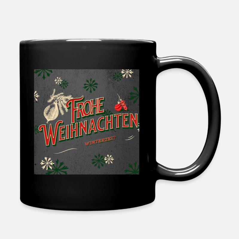 Frohe Weihnachten - Tasse einfarbig - Schwarz