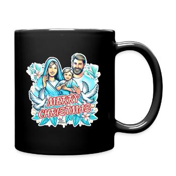 Joyeux Noël de la Sainte Famille - Mug uni - noir - Droite