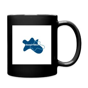 Gute Vibes Blau Logo - Full Colour Mug - black - Right