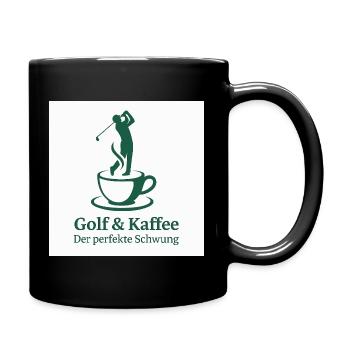 Golf & Coffee – The Perfect Swing - Full Colour Mug - black - Right