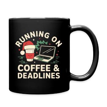 Office Christmas - Full Colour Mug - black - Right