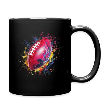 Football - Tasse einfarbig - Schwarz - Rechts