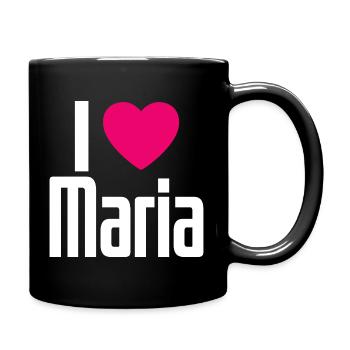 J’aime Maria Coeur rose J’aime Maria - Mug uni - noir - Droite
