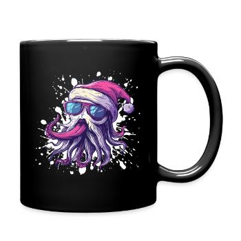 Jellyfish Christmas Funny - Full Colour Mug - black - Right