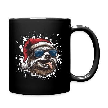 Sloth Christmas Funny - Full Colour Mug - black - Right