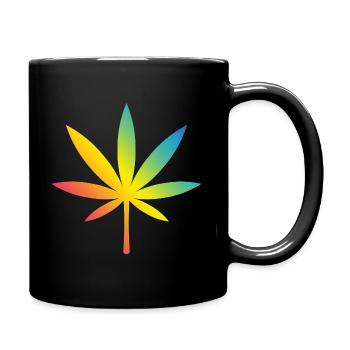 Cannabis / Marijuana / Chanvre (Arc-en-ciel / Histoire) - Mug uni - noir - Droite