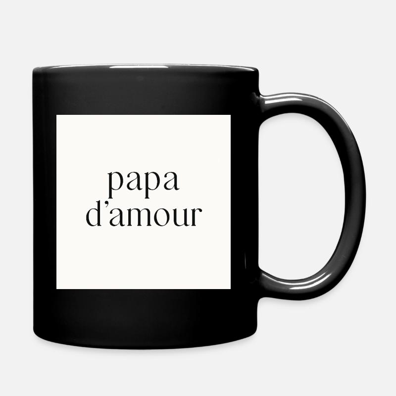 Papa der Liebe - Tasse einfarbig - Schwarz