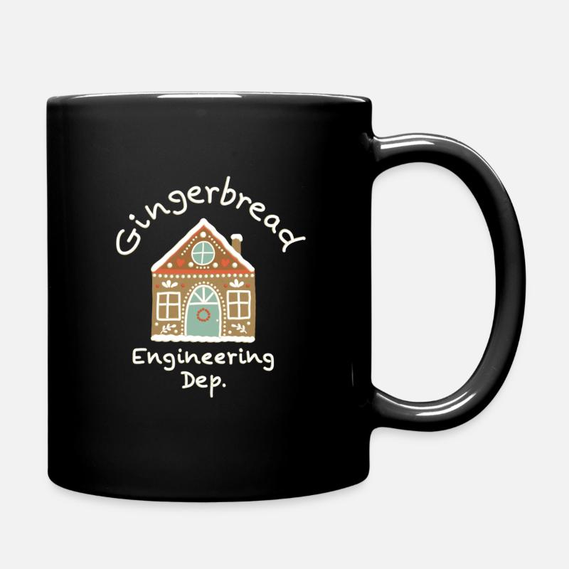 Drôle d’imprimé de Noël. Maison en pain d’épices Cuisson. - Mug uni - noir