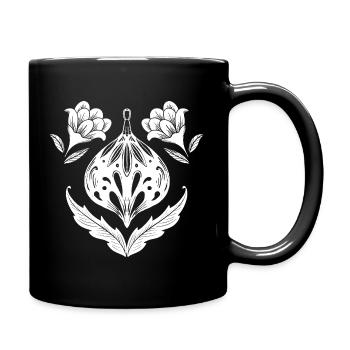 Ornement de mandala de fleur - Mug uni - noir - Droite