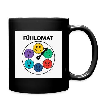 Fühlomat Stimmungsuhr - Tasse einfarbig - Schwarz - Rechts