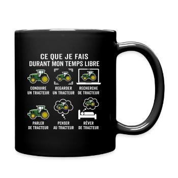 Driving a Tractor T-Shirt for Farmer - Full Colour Mug - black - Right