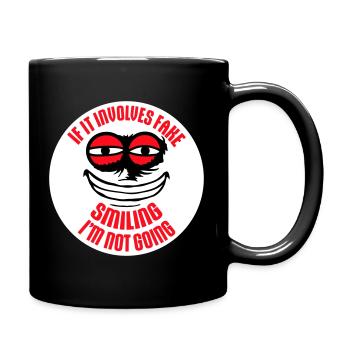 S’il s’agit d’un faux sourire, je ne vais pas le dire - Mug uni - noir - Droite
