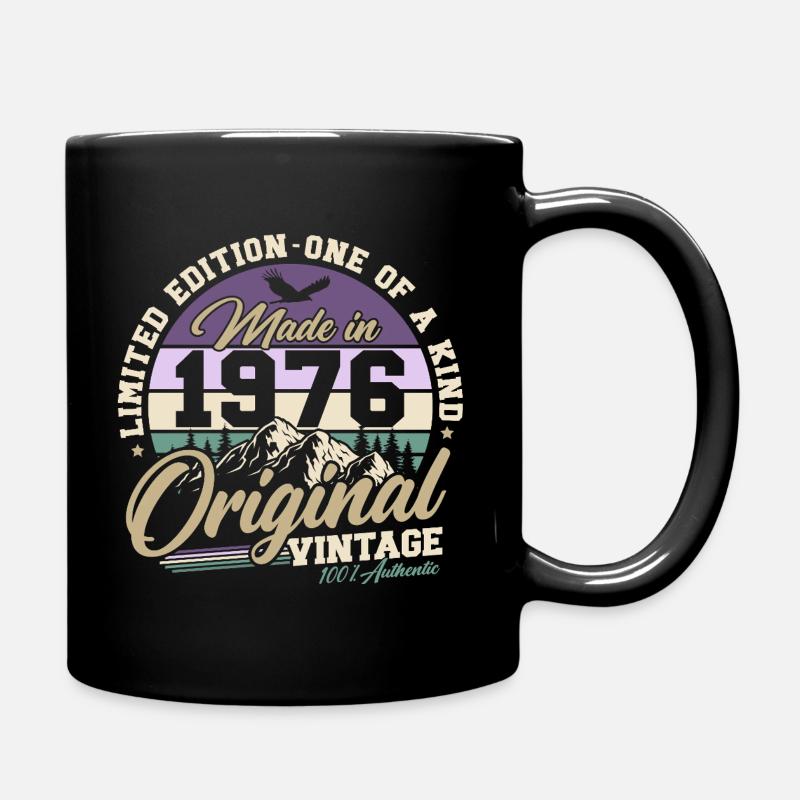 1976 Vintage Born Anniversaire Cadeau rétro - Mug uni - noir