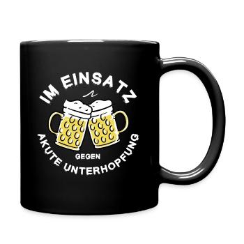 In Action Against Underhopping Beer Saying Funny - Full Colour Mug - black - Right