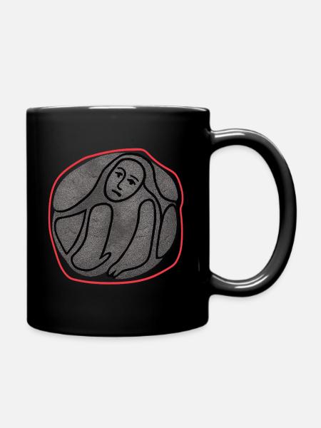 Melancholisches Wesen im Kreis - Tasse einfarbig - Schwarz